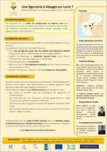 Lettre d'info n°1 - Janvier 2017 - Projet de légumerie à Mauges-sur-Loire