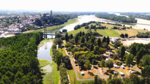 camping ecoloire vue aerienne