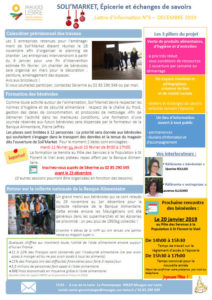 Lettre d'information N°4 - Décembre 2019