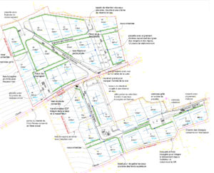 Plan du lotissement Les Varennes au Mesnil-en-Vallée