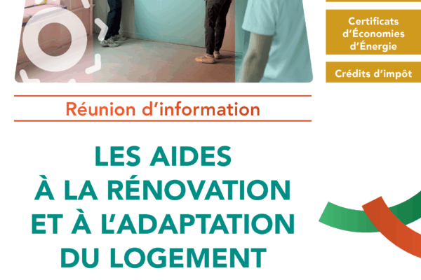 Affiche pour la conférence sur les aides à la rénovation et à l'adaptation du logement