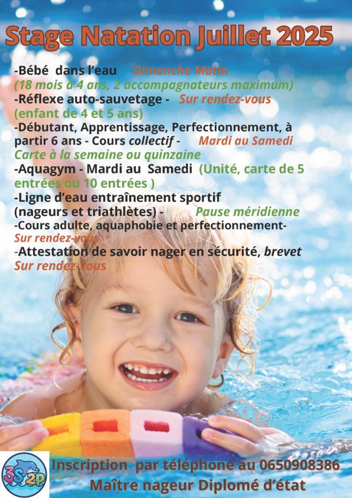 Affiche 2 cours natation_SFLV