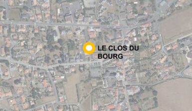Vue aérienne de l'emplacement du quartier Le Clos du Bourg au Mesnil-en-Vallée