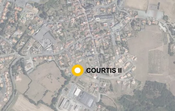 Vue aérienne de l'emplacement du quartier Courtis II à la Chapelle-Saint-Florent