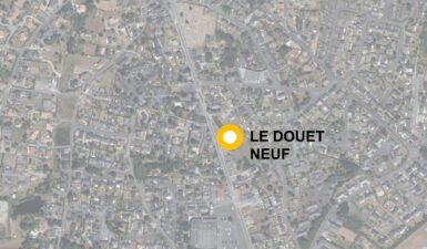 Vue aérienne de l'emplacement du quartier Douet Neuf à la Pommeraye