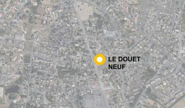 Vue aérienne de l'emplacement du quartier Douet Neuf à la Pommeraye