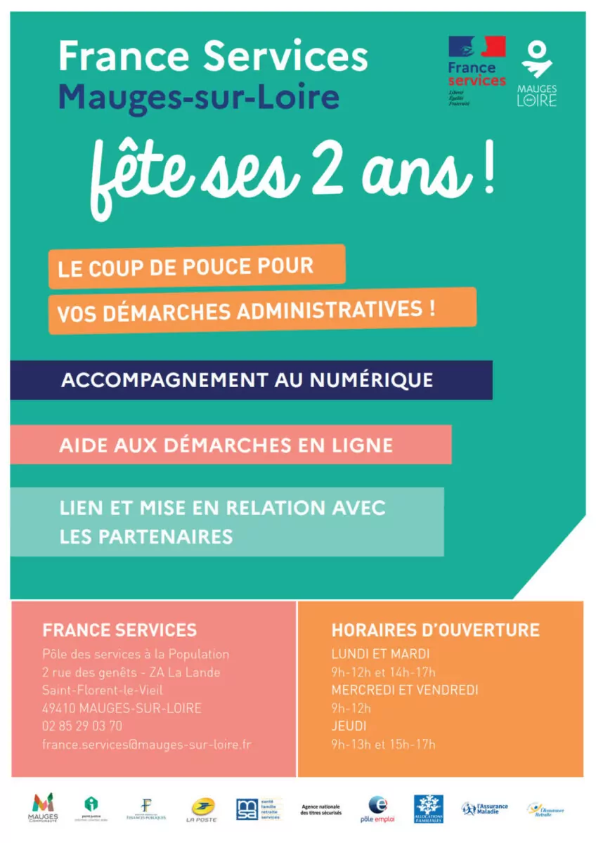 Affiche France Services fête ses deux ans