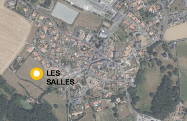 Vue aérienne de l'emplacement du quartier les Salles à Saint-Laurent-du-Mottay