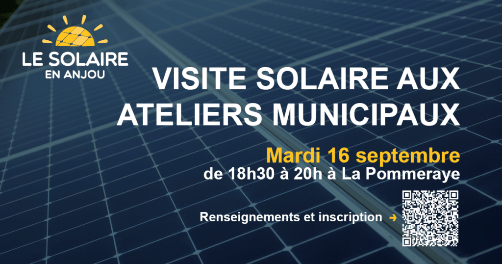 Inscrivez vous à la visite solaire du mardi 16 septembre, à 18h30 aux ateliers techniques de La Pommeraye