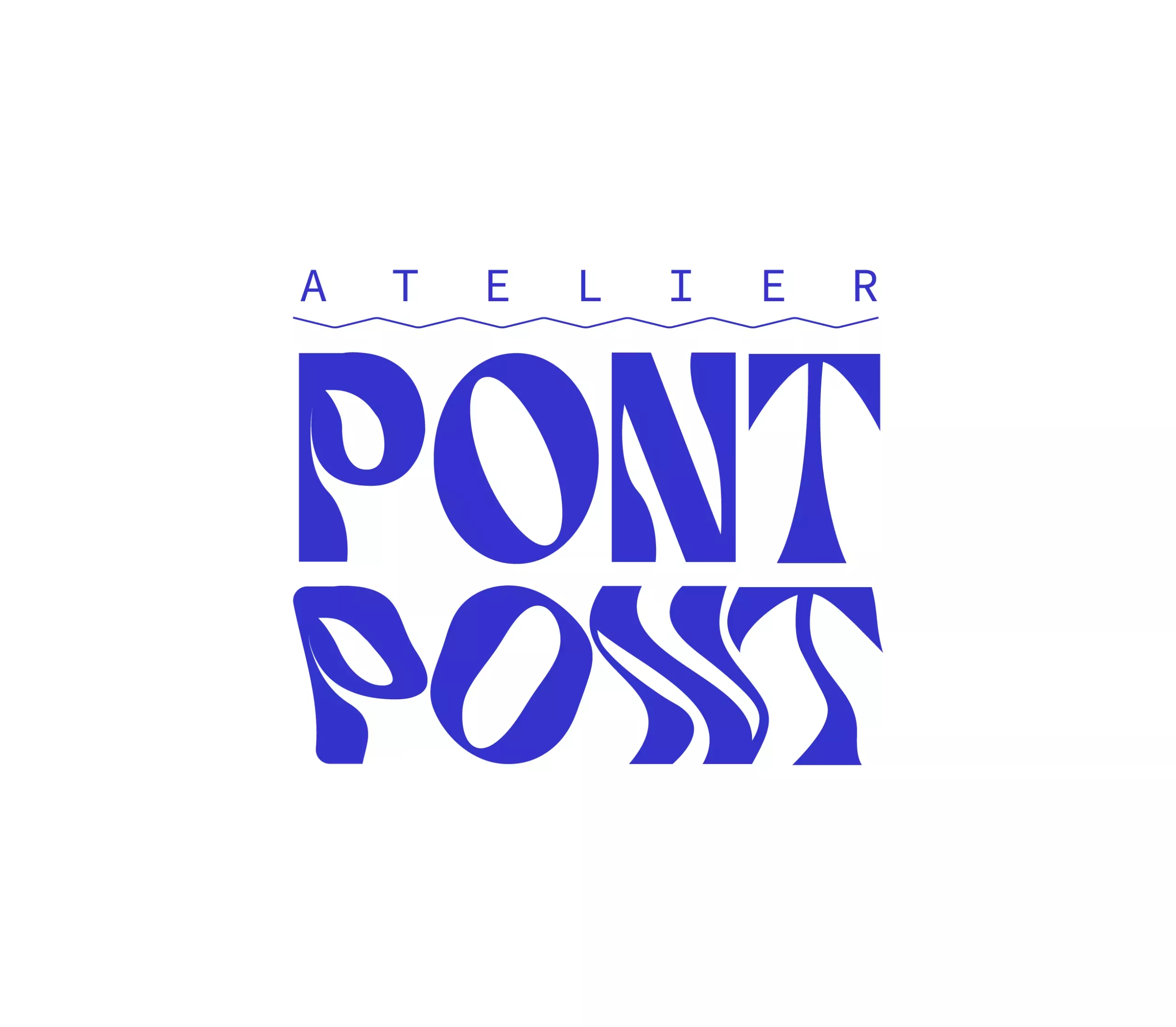 Logo de l'Atelier Pont Pont, spécialisé dans l'illustration, la scénographie, le motion design et le design digital