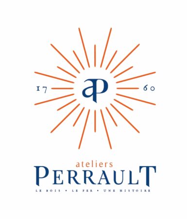 Logo de l'entreprise Perrault, spécialiste des études et de la réalisation de tout projet de restauration ou restitution à neuf de menuiserie intérieure ou extérieur bois et de charpente bois