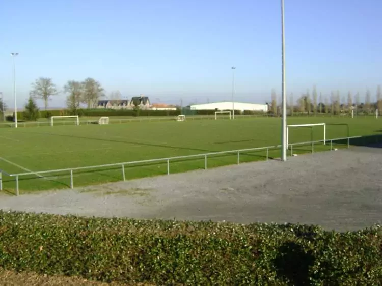 stade de football avec une pelouse bien verte