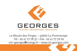 Logo de l'entreprise Georges Plâtrerie, entreprise de plâtrerie traditionnelle; pose de plaque de plâtre, d'isolants naturels et standards et pose de revêtements céramiques sols et murs