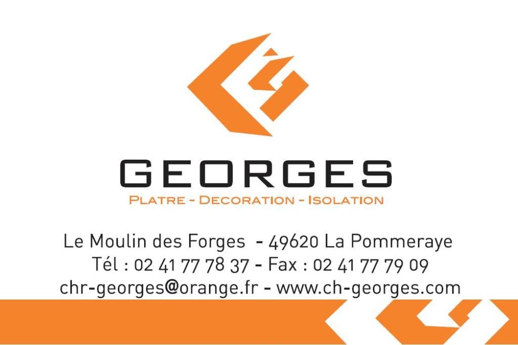 Logo de l'entreprise Georges Plâtrerie, entreprise de plâtrerie traditionnelle; pose de plaque de plâtre, d'isolants naturels et standards et pose de revêtements céramiques sols et murs