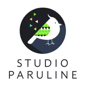 Logo de Studio Paruline, graphiste, chargée de communication et organisatrice d’évènements éco-responsables.