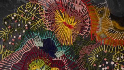 Exemple de page de couverture d'un catalogue d'exposition (paysages croisés)