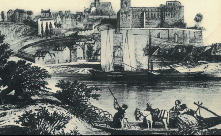 illustration du vieux château de Montjean sur loire