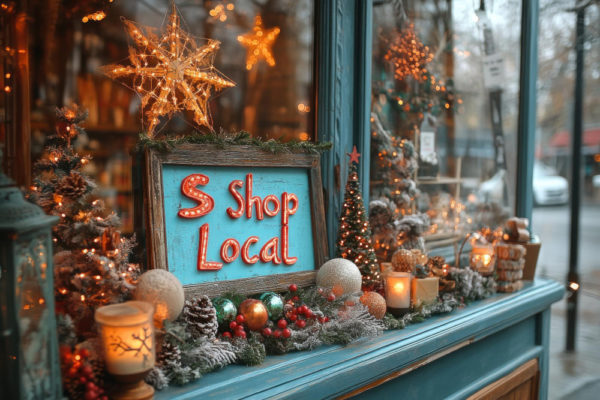 vitrine commerce décoration de Noel