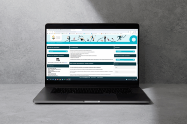 image d'un ordinateur avec la page des associations de demande de subventions