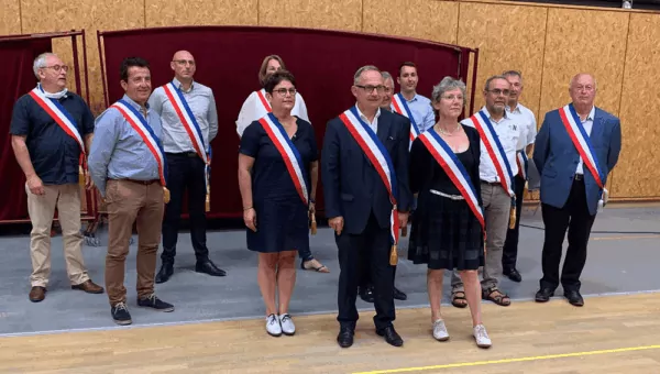 11 maires déléguées élus de la commune nouvelle de Mauges-sur-Loire