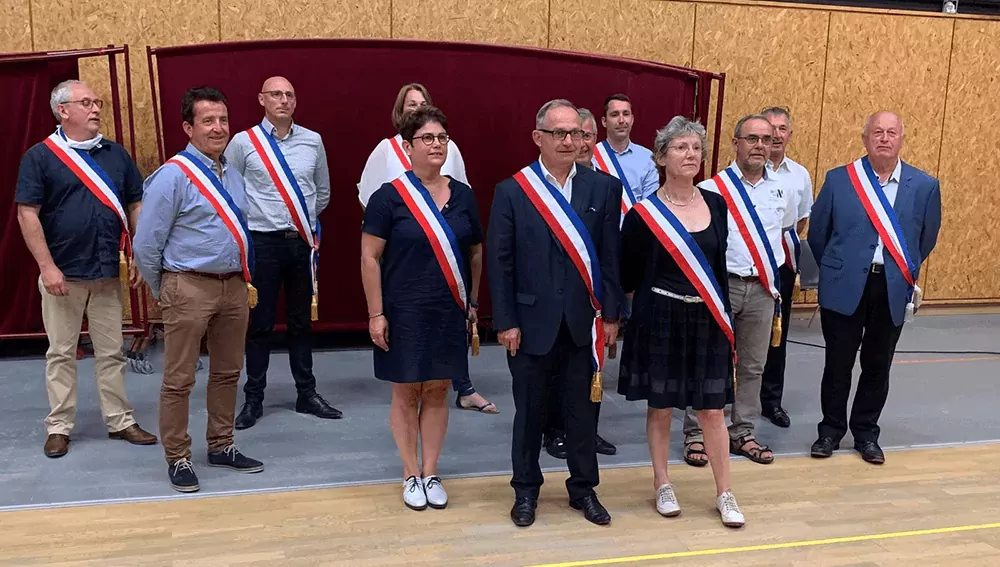 11 maires déléguées élus de la commune nouvelle de Mauges-sur-Loire