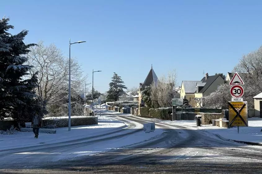 neige à Montjean-sur-Loire janvier 2026
