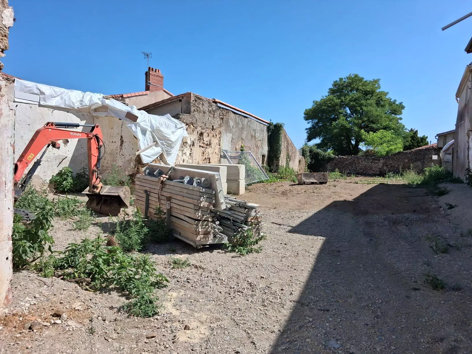 Chantier démolition Maison Pommier La Chapelle-Saint-Florent ©Mairie de Mauges-sur-Loire
